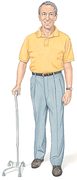 Image of man with cane